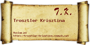 Trosztler Krisztina névjegykártya